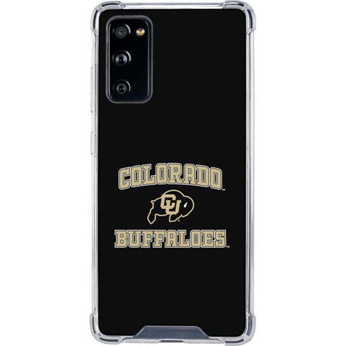 University of Colorado CU Logo on Gold Galaxy S20 FE Clear Case